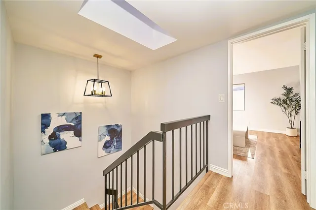 a view of hallway with livingroom