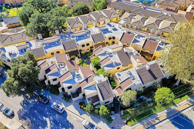 an aerial view of residential house with outdoor space