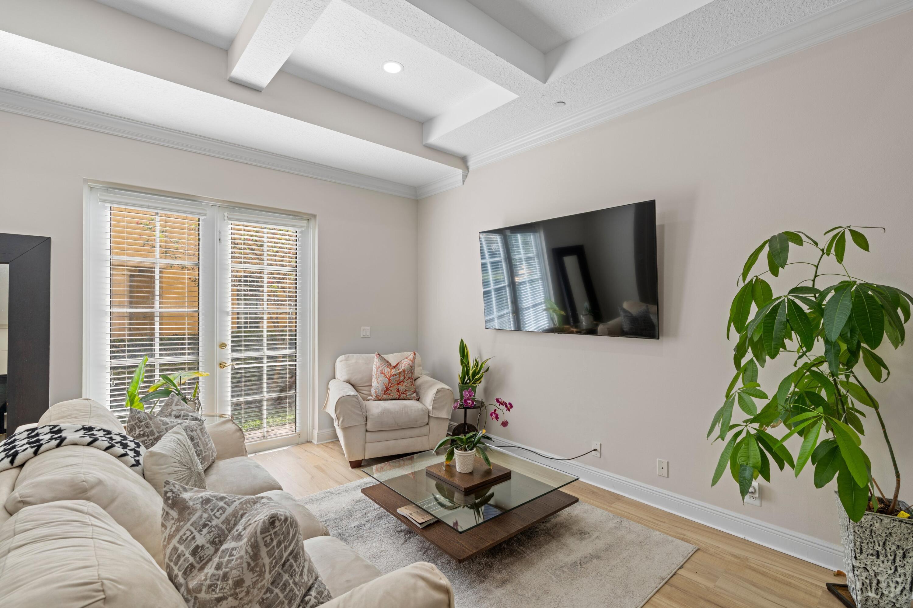 230 Northeast 69th Circle Boca Raton, FL 33487 - Photo 4 of 49 a living room with furniture and a potted plant