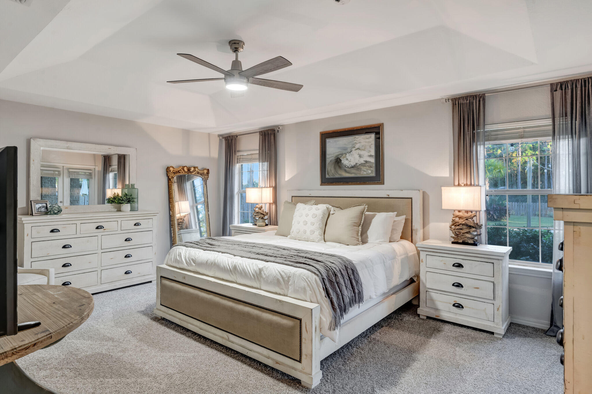 66 Driftwood Point Road Santa Rosa Beach, FL 32459 - Photo 23 of 72 a spacious bedroom with a bed and a dresser