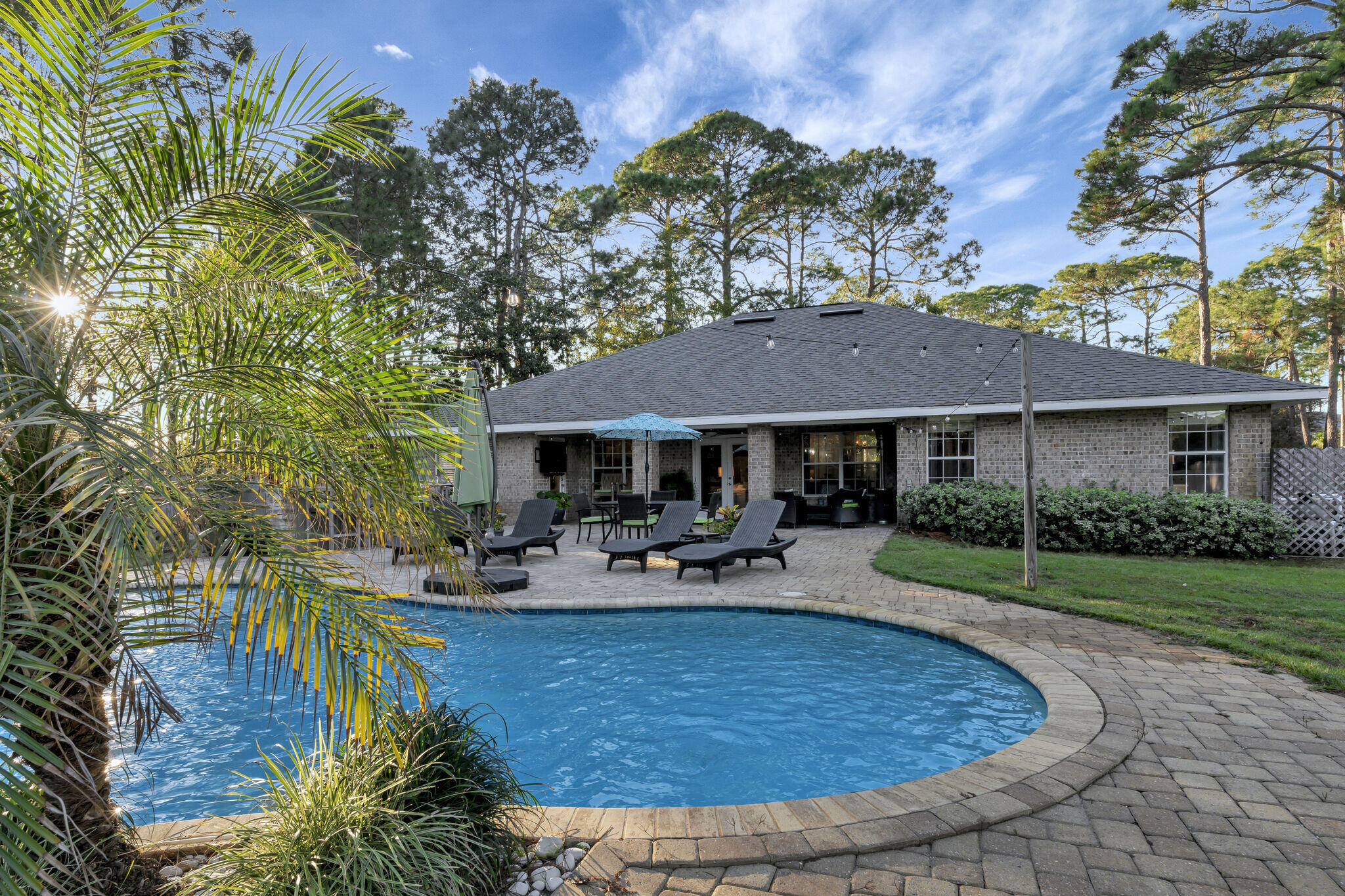 66 Driftwood Point Road Santa Rosa Beach, FL 32459 - Photo 45 of 72 a view of a house with swimming pool and sitting area