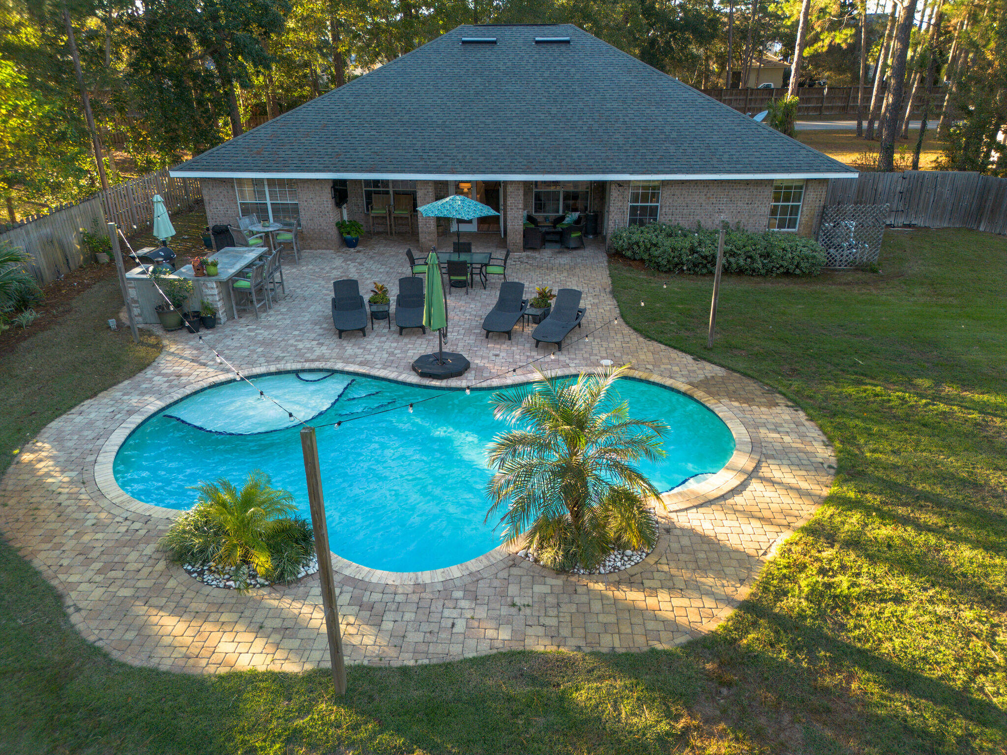 66 Driftwood Point Road Santa Rosa Beach, FL 32459 - Photo 68 of 72 a swimming pool with outdoor seating yard and barbeque oven