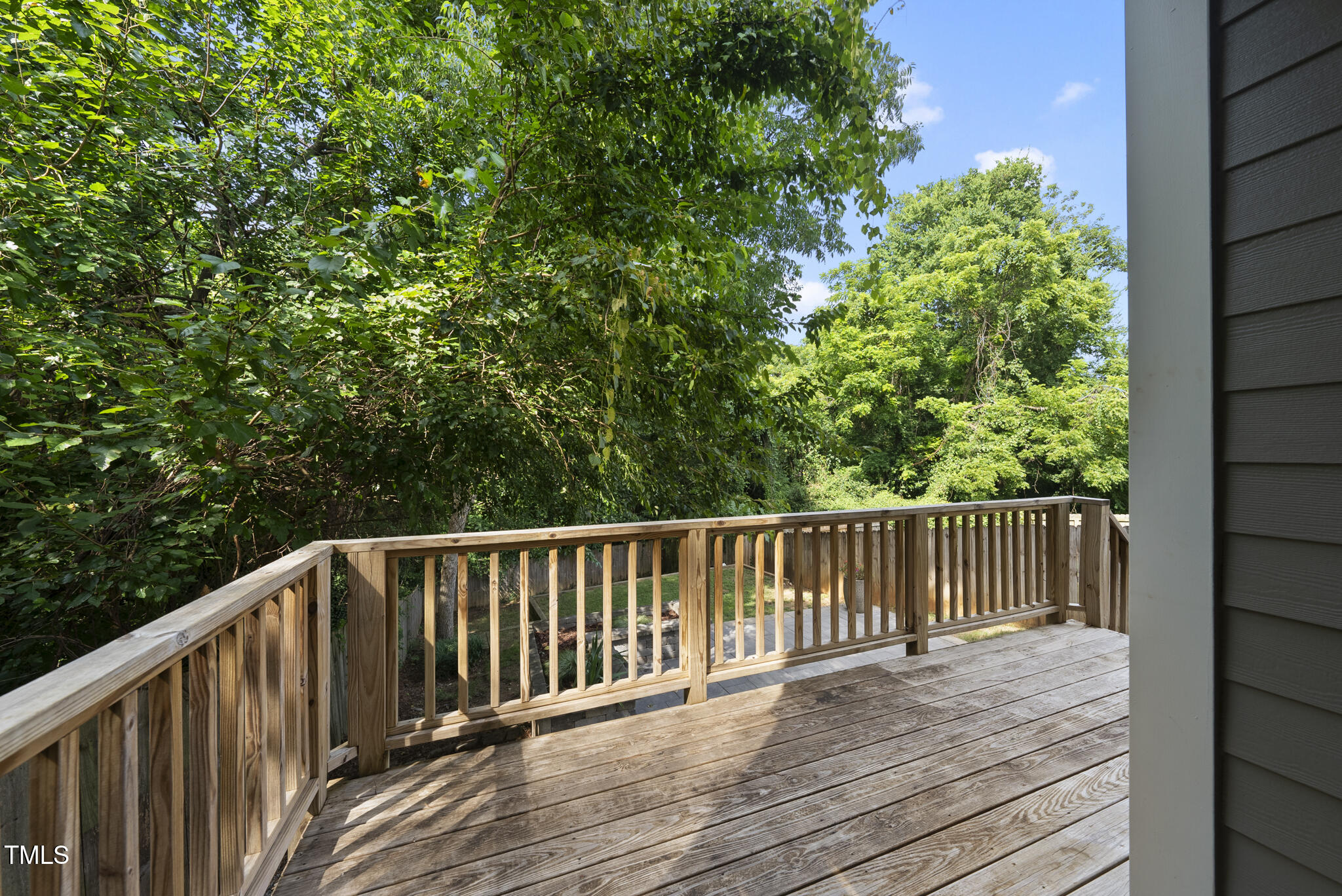 1529 Battery Drive Raleigh, NC 27610 - Photo 28 of 34 a view of balcony with wooden floor