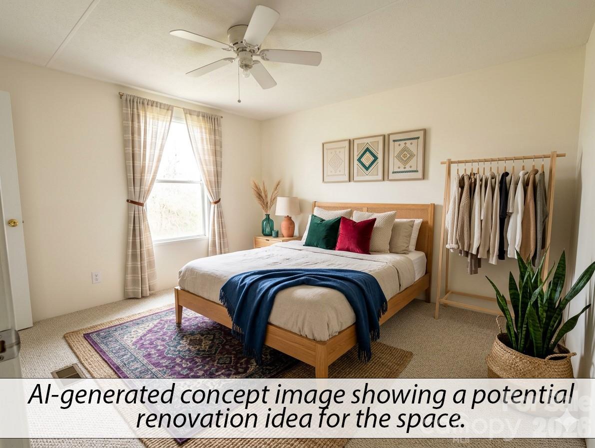 565 Jm Lovelace Road Ellenboro, NC 28040 - Photo 37 of 42 a bedroom with a bed a dresser and a window