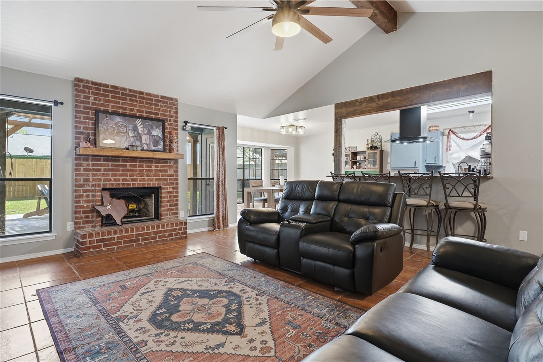 2169 Timberleaf Circle Ingleside, TX 78362 - Photo 7 of 36 a living room with furniture and a fireplace