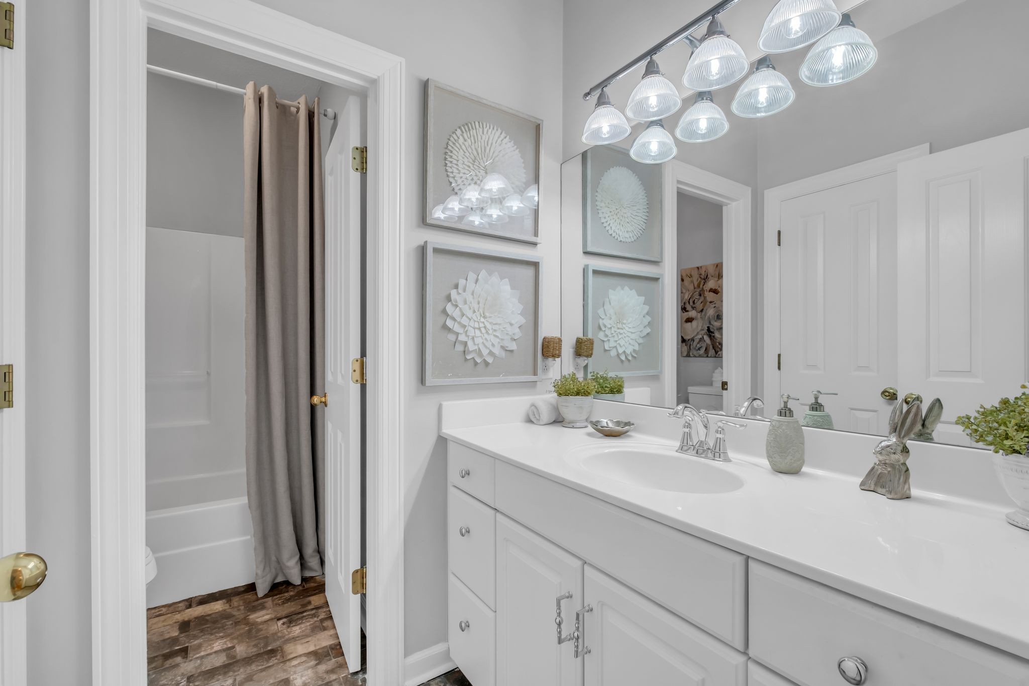218 Bluefield Lane Lebanon, TN 37087 - Photo 16 of 21 a bathroom with a sink double vanity and a mirror