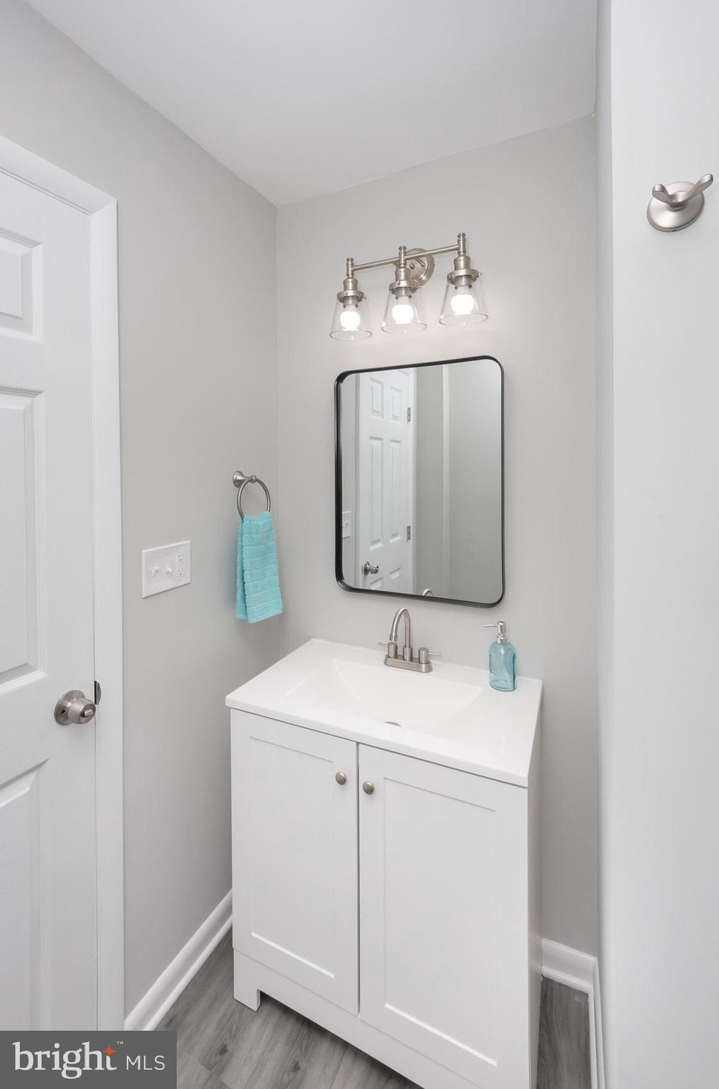 461 Doris Circle Aberdeen, MD 21001 - Photo 27 of 35 a bathroom with a sink vanity granite and a mirror