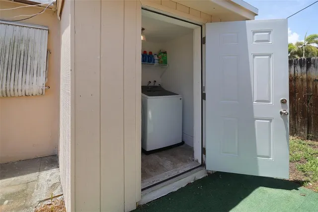 a view of a backyard with a garden