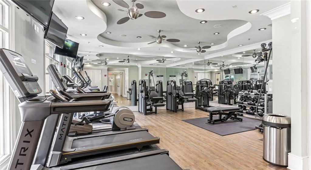 2910 Clairmont Road, Unit PLAN 1 Atlanta, GA 30329 - Photo 13 of 29 a view of a room with gym equipment