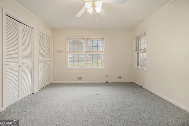 an empty room with a window