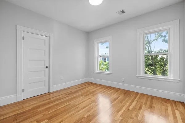 an empty room with window