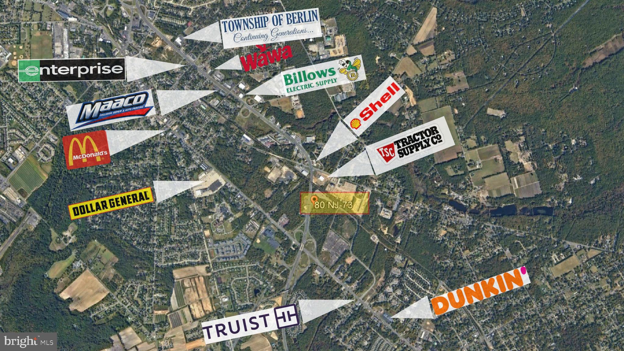 80 Highway 73 Berlin, NJ 08009 - Photo 6 of 6 a street sign on a street sign