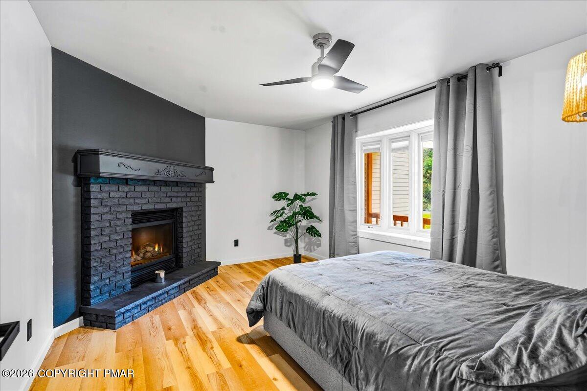 4116 Low Ridge Road Pocono Summit, PA 18346 - Photo 29 of 71 Bedroom 3 Fireplace Main Level