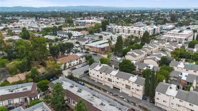 an aerial view of multiple house