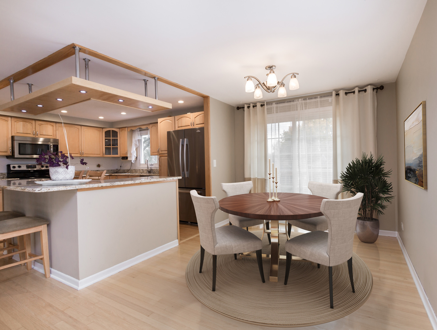 829 Pinehurst Lane Schaumburg, IL 60193 - Photo 8 of 45 a view of a a dining room with furniture window and wooden floor