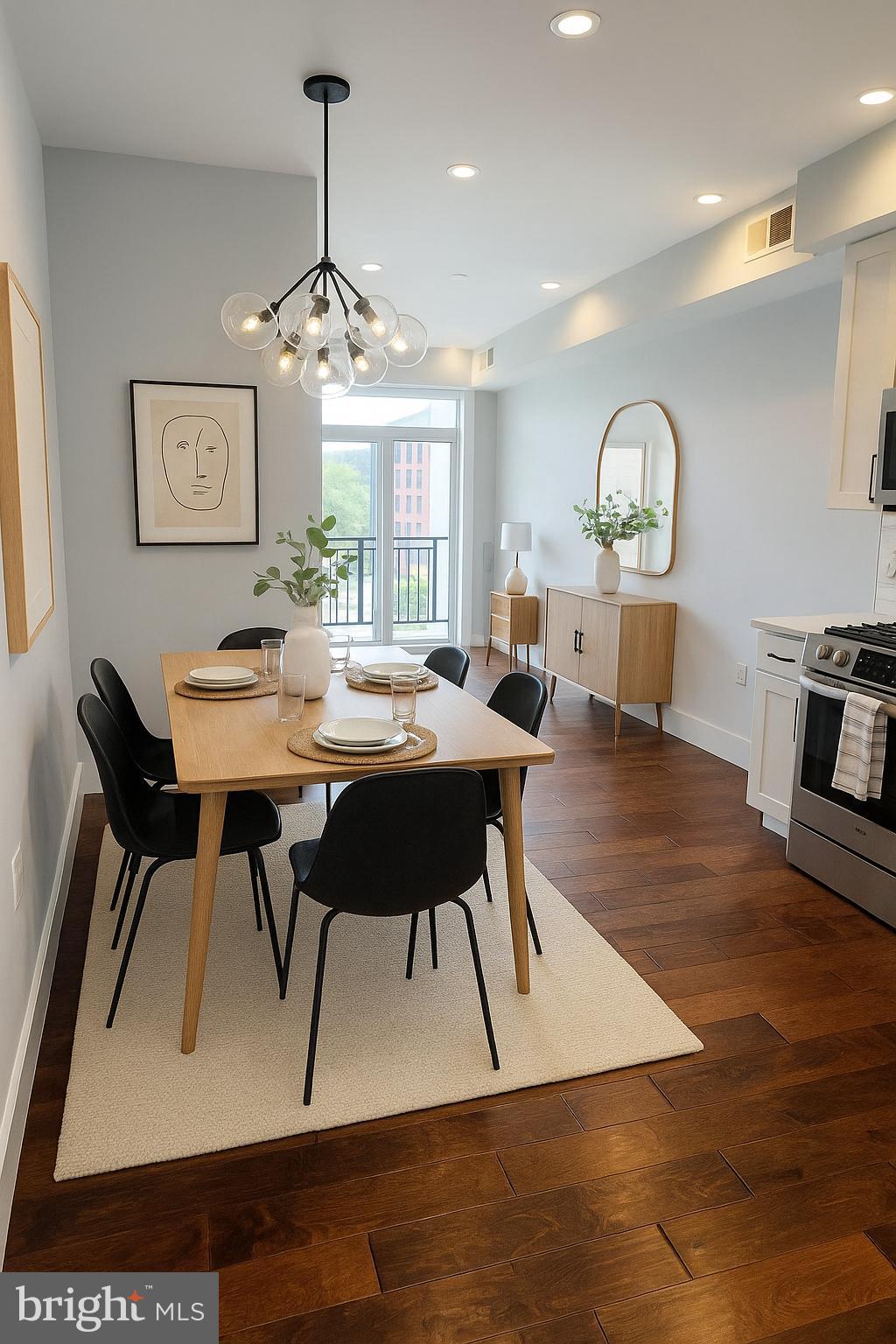 1101 Fern Street Northwest, Unit 301 Washington, DC 20012 - Photo 11 of 25 a view of a dining room with furniture window and wooden floor