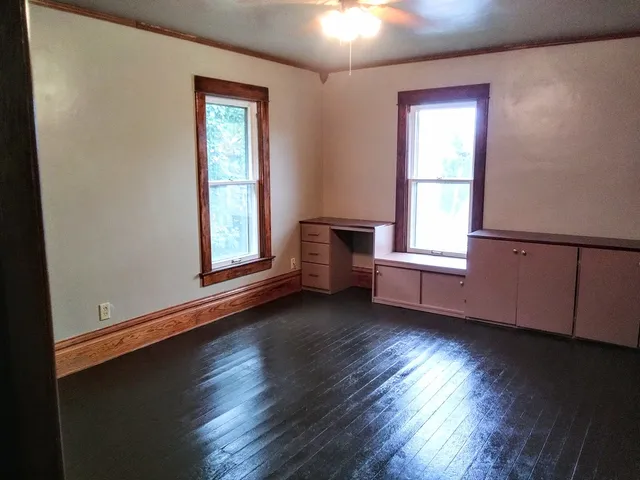 a view of an empty room and window