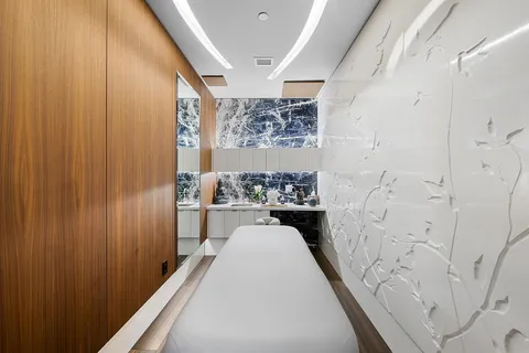 a living room with wooden floor