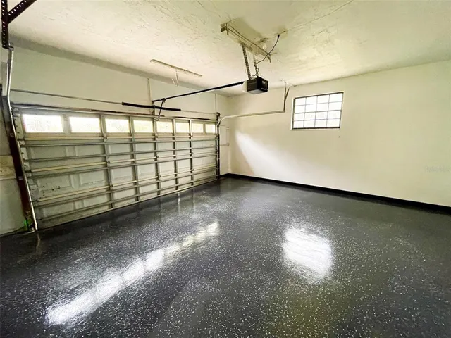 a view of a indoor garage