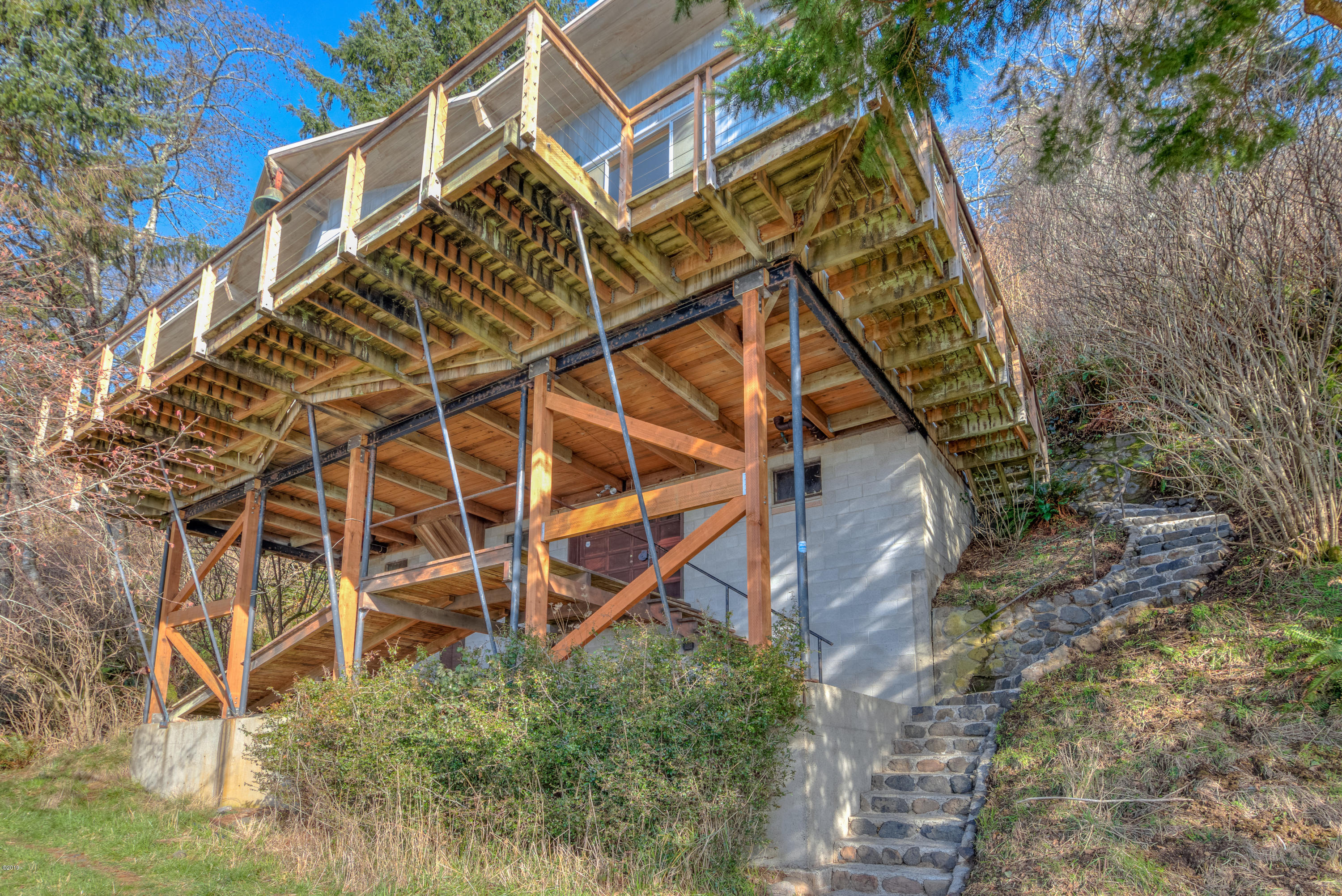 2530 Savage Road Otis, OR 97368 - Photo 5 of 30 Stairway to the main level