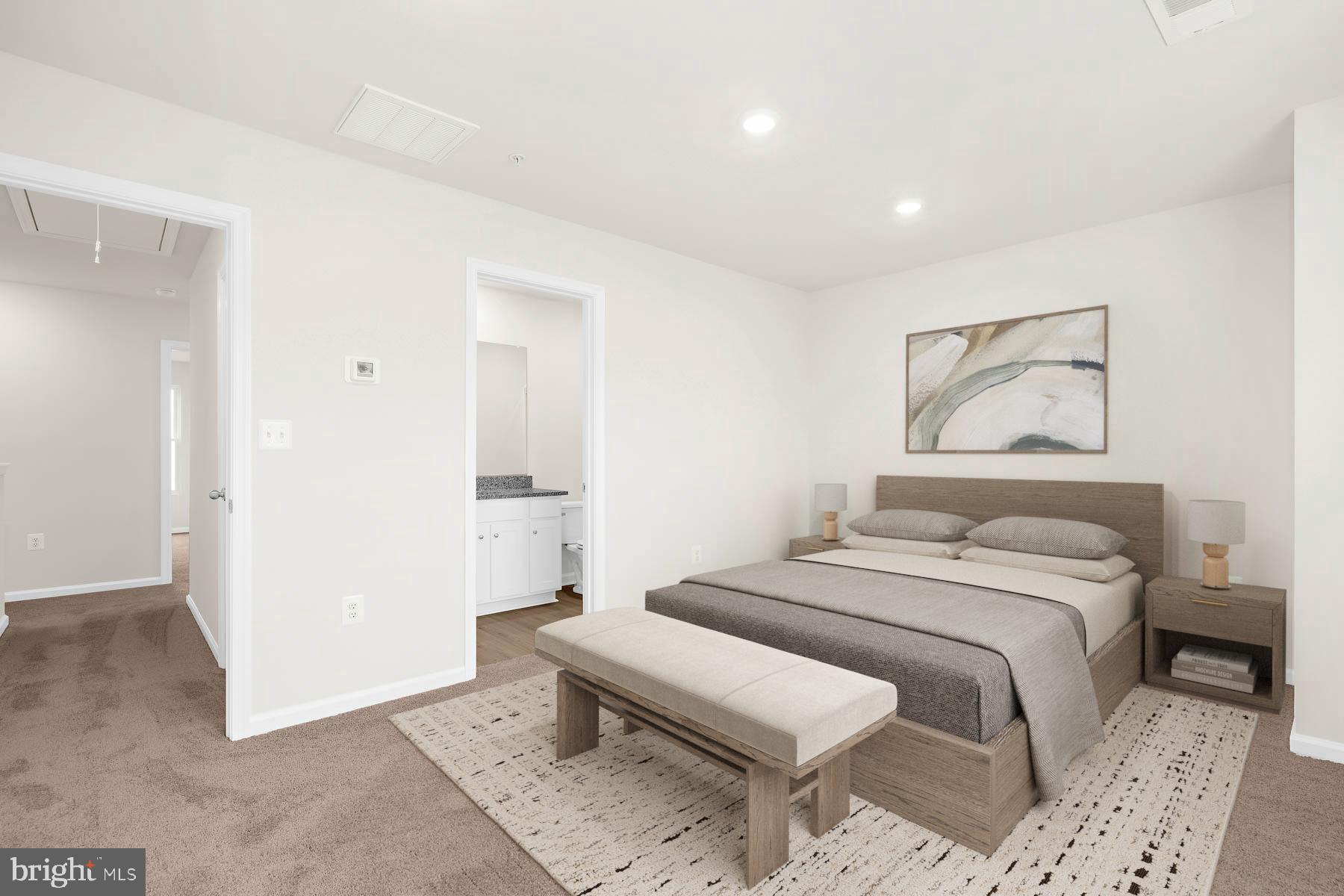 8126 Bartholomew Court Baltimore, MD 21206 - Photo 11 of 14 a bedroom with a bed and a painting