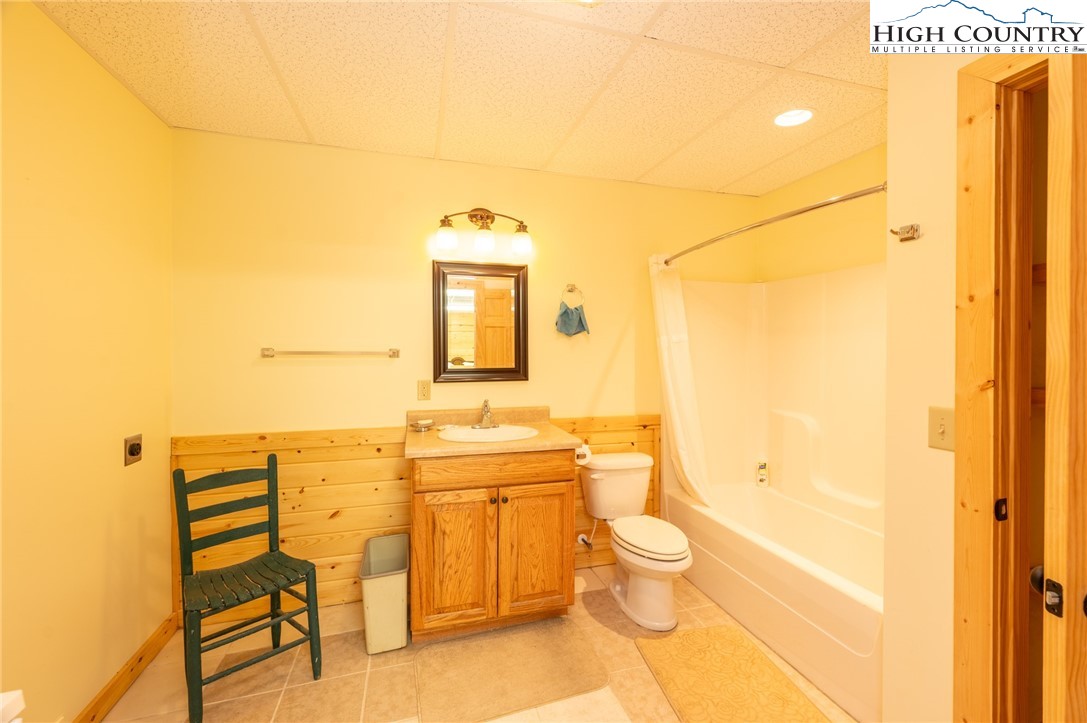 160 Capote Court Boone, NC 28607 - Photo 35 of 45 a bathroom with a sink mirror vanity shower and toilet