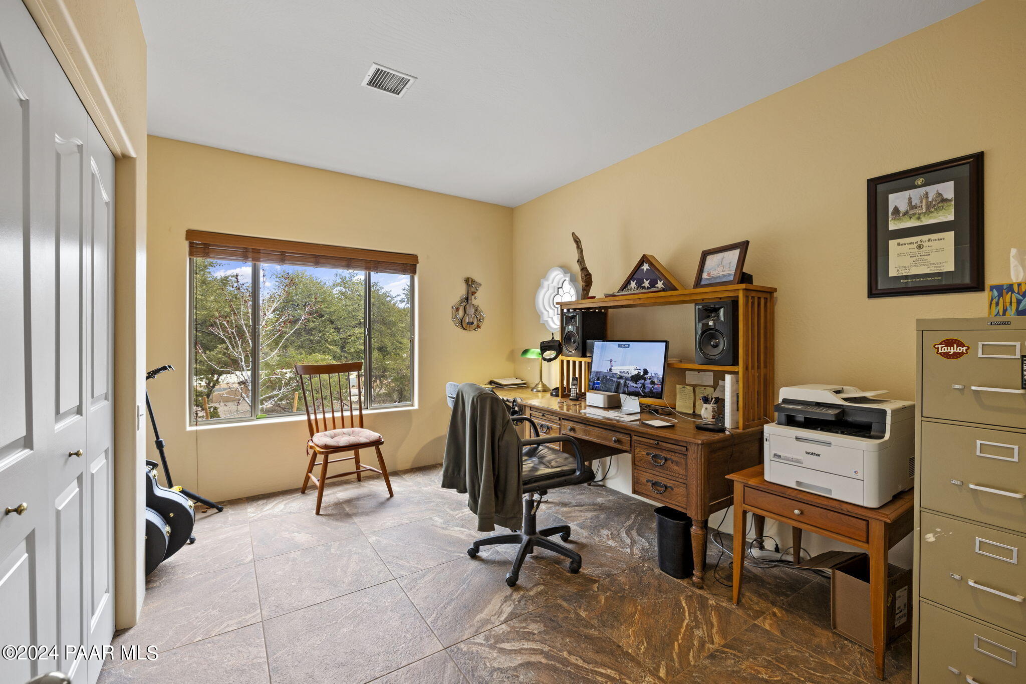2147 West Post Oak Drive Prescott, AZ 86305 - Photo 36 of 59 a view of a workspace with furniture and a window