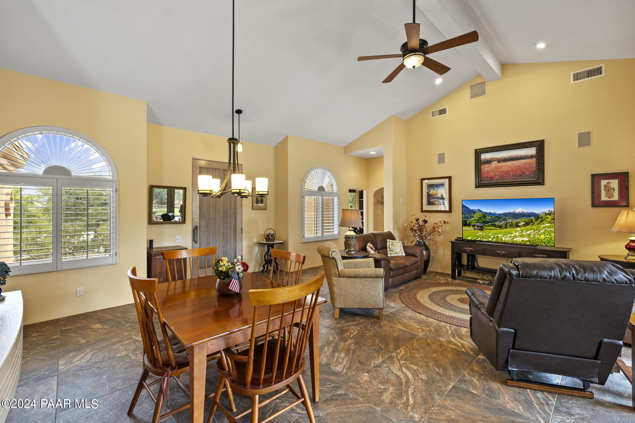 2147 West Post Oak Drive Prescott, AZ 86305 - Photo 7 of 59 a view of a dining room with furniture window and outside view