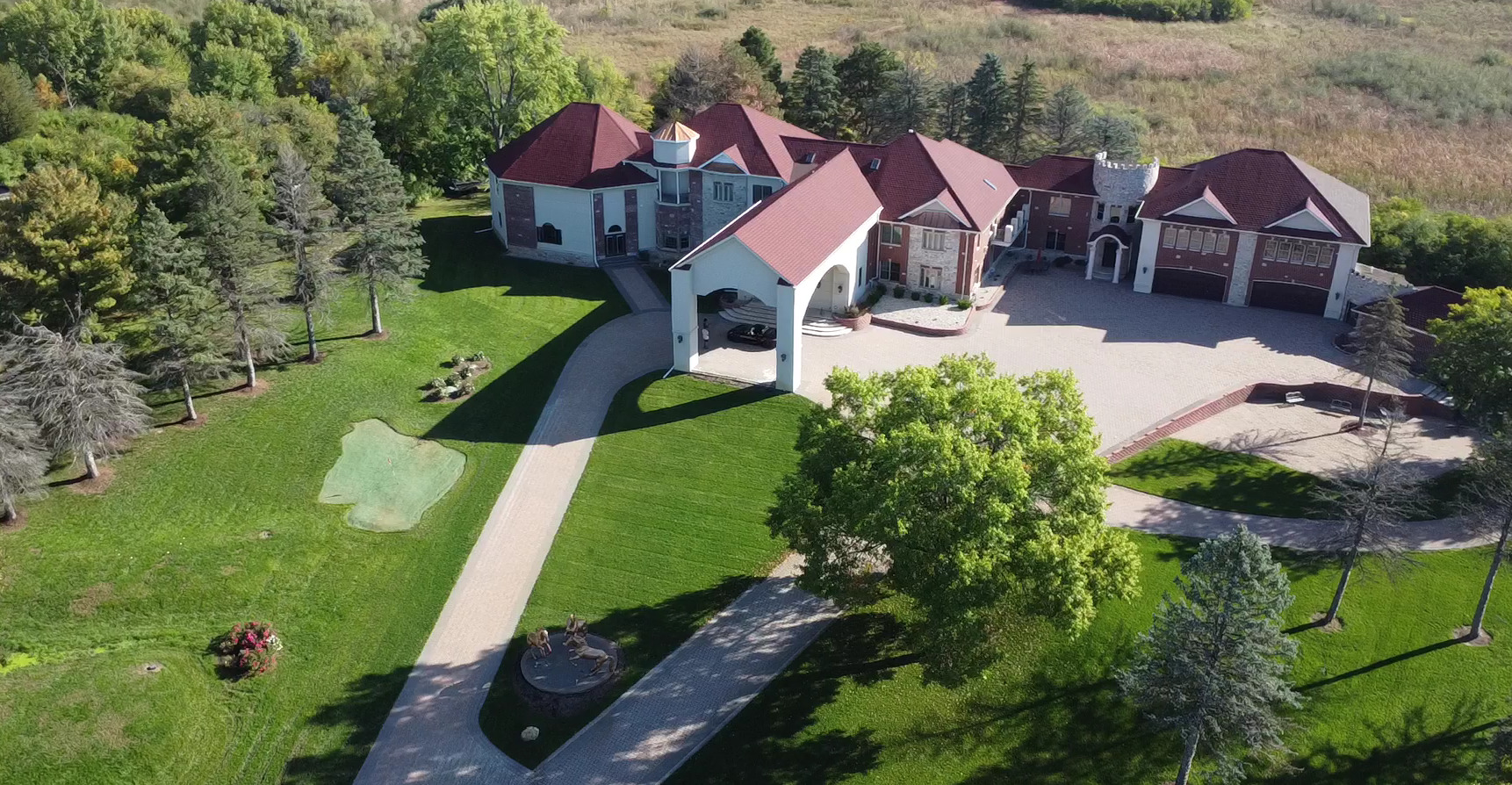 24575 Illinois Rte 59 Barrington, IL 60010 - Photo 43 of 60 an aerial view of a house with a garden