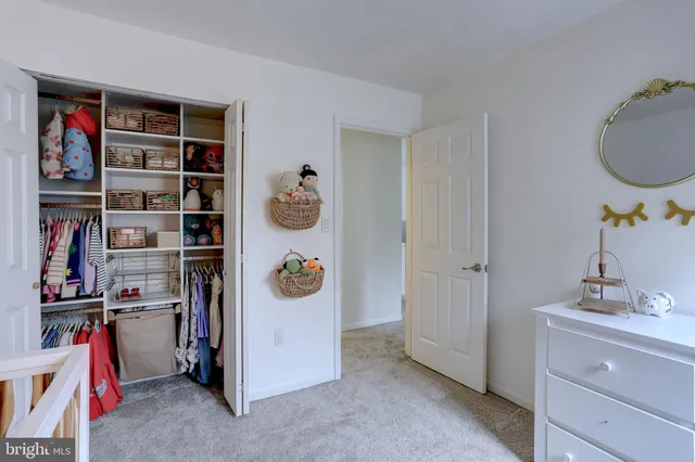 a view of a room with a window