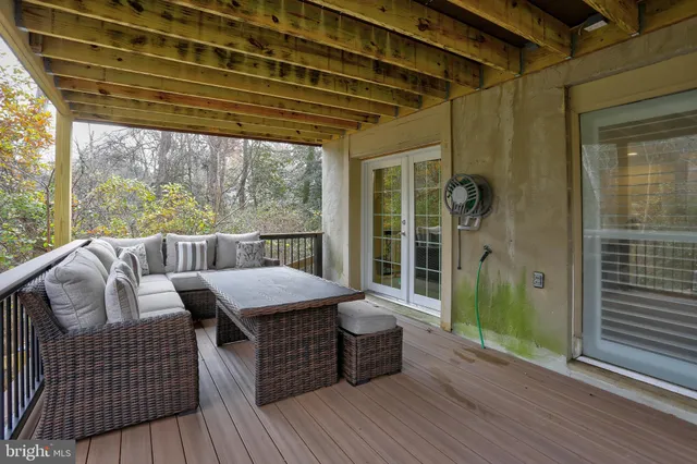 a view of a forest with a building