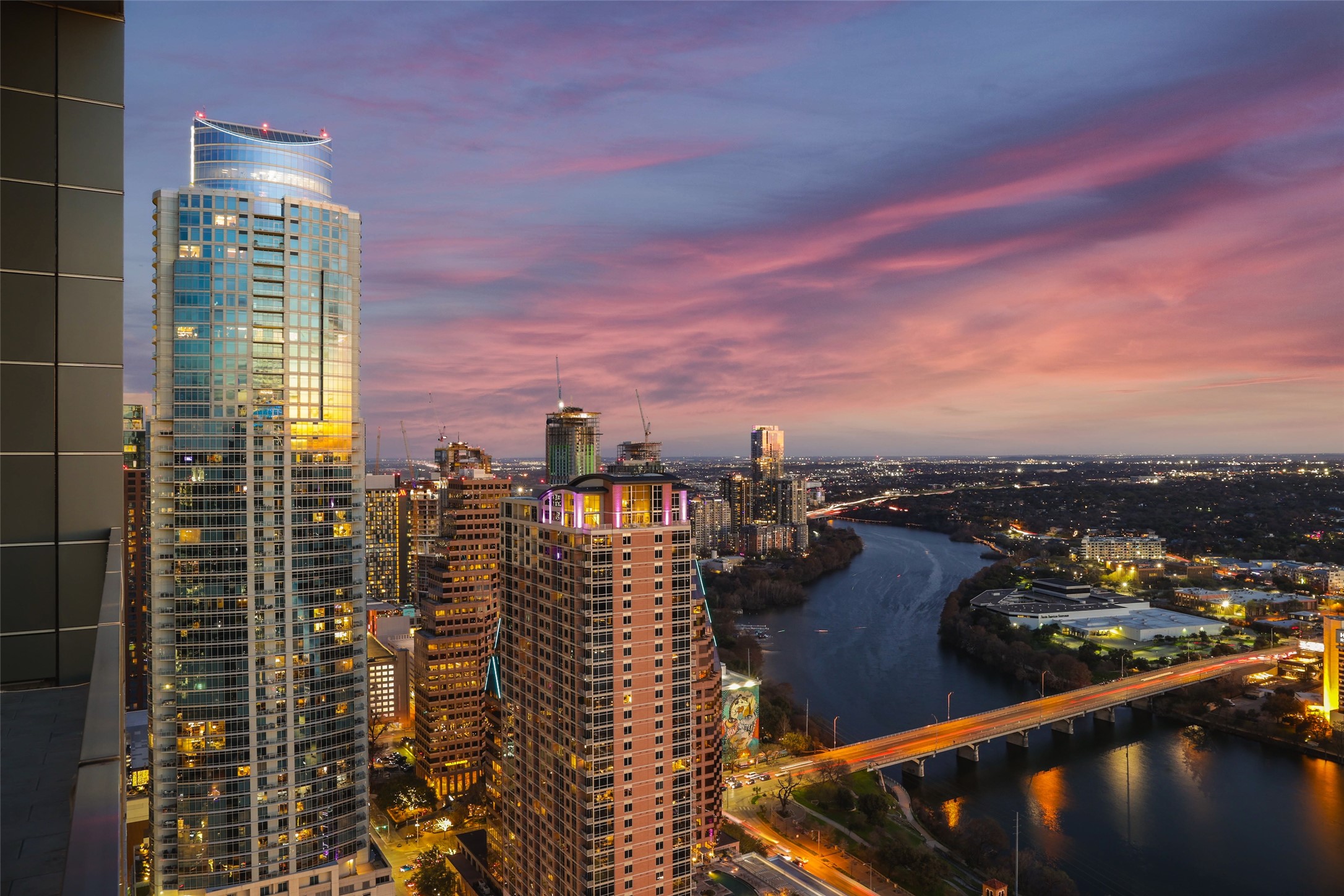 210 Lavaca Street, Unit 3601 Austin, TX 78701 - Photo 24 of 36 a view of a city with tall buildings