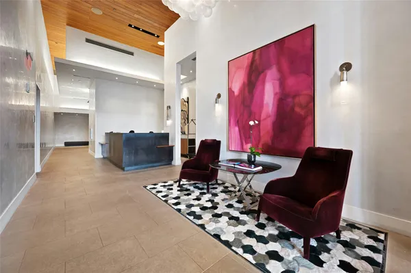 a living room with furniture and a couch