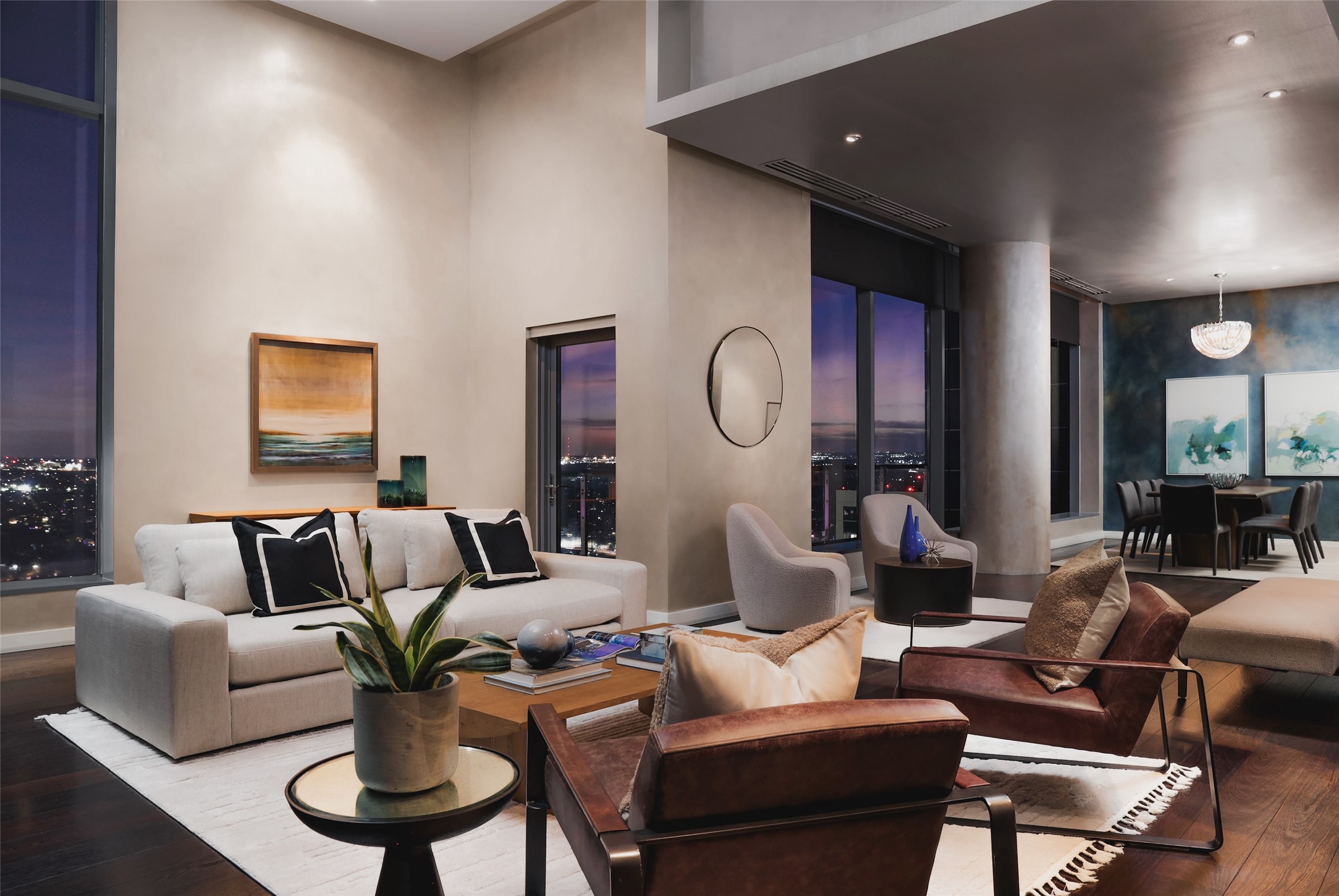 210 Lavaca Street, Unit 3601 Austin, TX 78701 - Photo 4 of 36 a living room with furniture and wooden floor