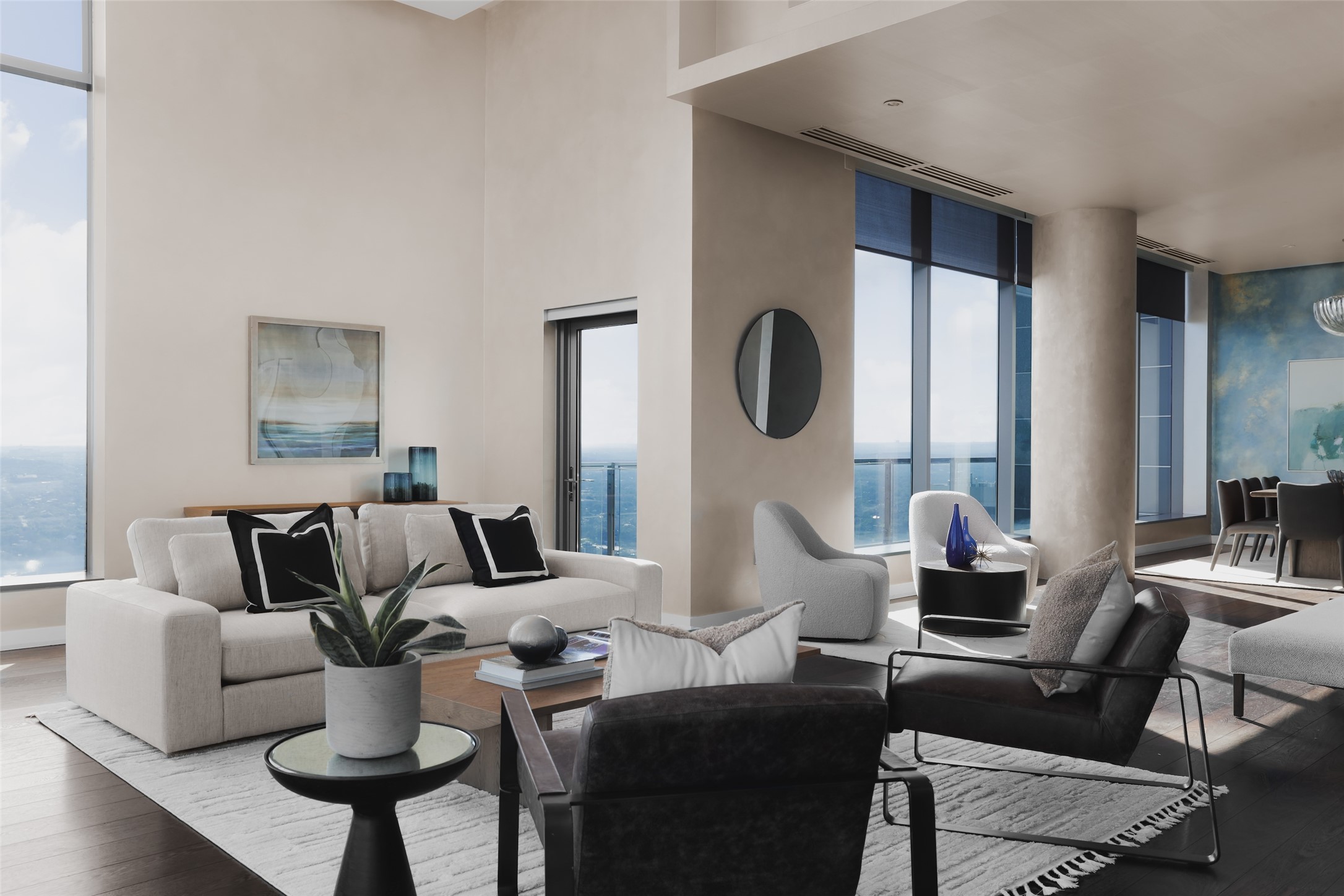 210 Lavaca Street, Unit 3601 Austin, TX 78701 - Photo 8 of 36 a living room with furniture and a large window