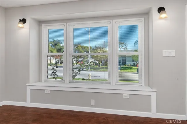 a view of front door with a chair