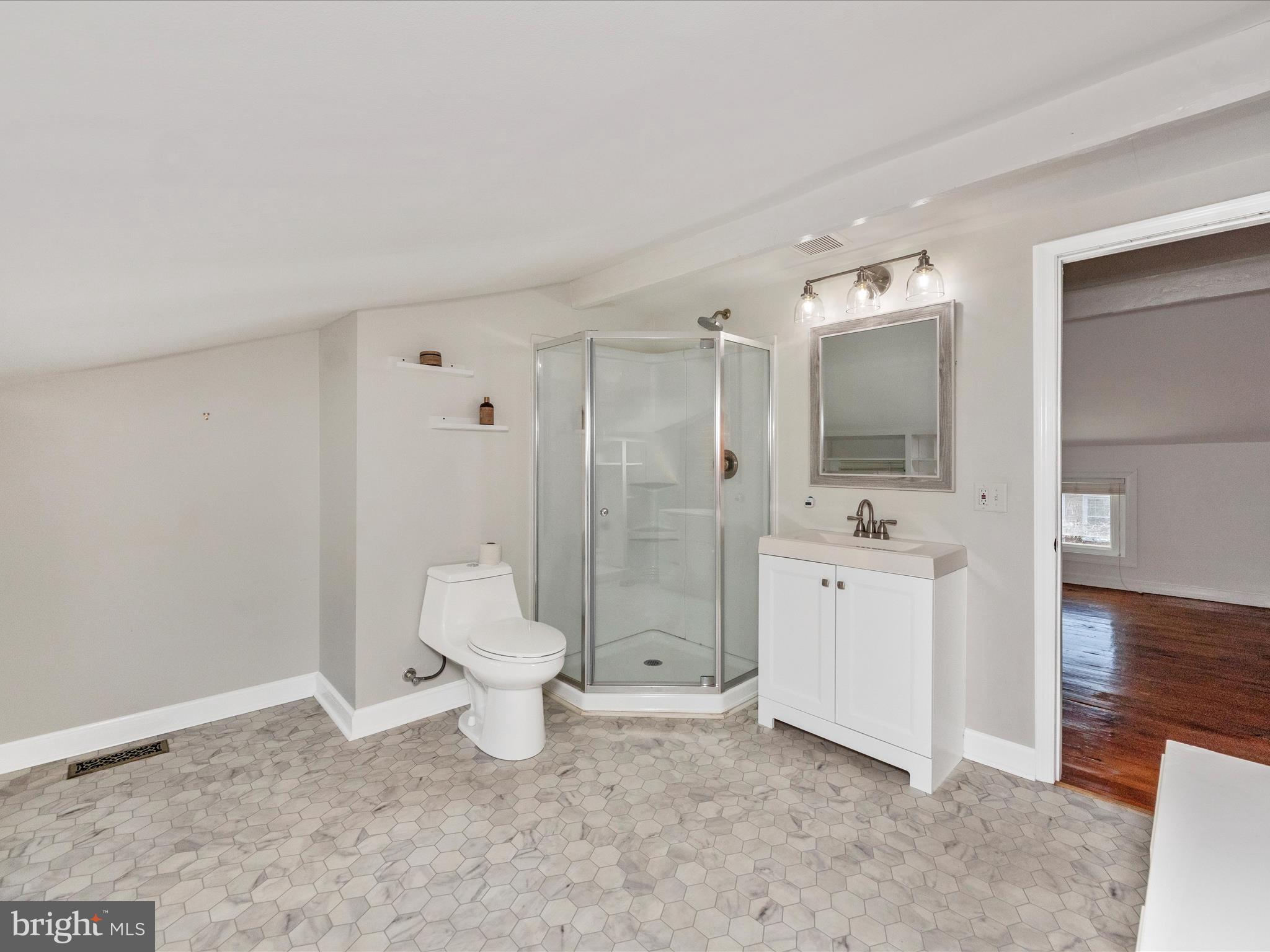 23 East Wheeling Street Baltimore, MD 21230 - Photo 24 of 51 a bathroom with a sink mirror and toilet