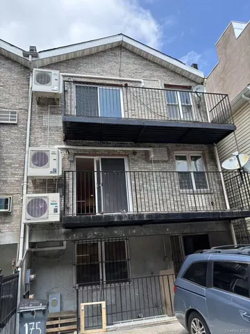 a view of a house with a balcony