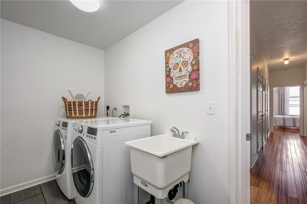 3622 Smallman Street Pittsburgh, PA 15201 - Photo 16 of 25 RARE! This home has a separate laundry ROOM! This spacious laundry room also has a laundry sink/tub. There is plenty of room to do laundry and you can easily shut the door so it is private from the hall.