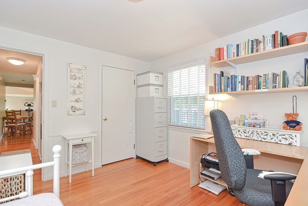 51 Albert Road Newton, MA 02466 - Photo 18 of 40 a workspace with furniture window and wooden floor