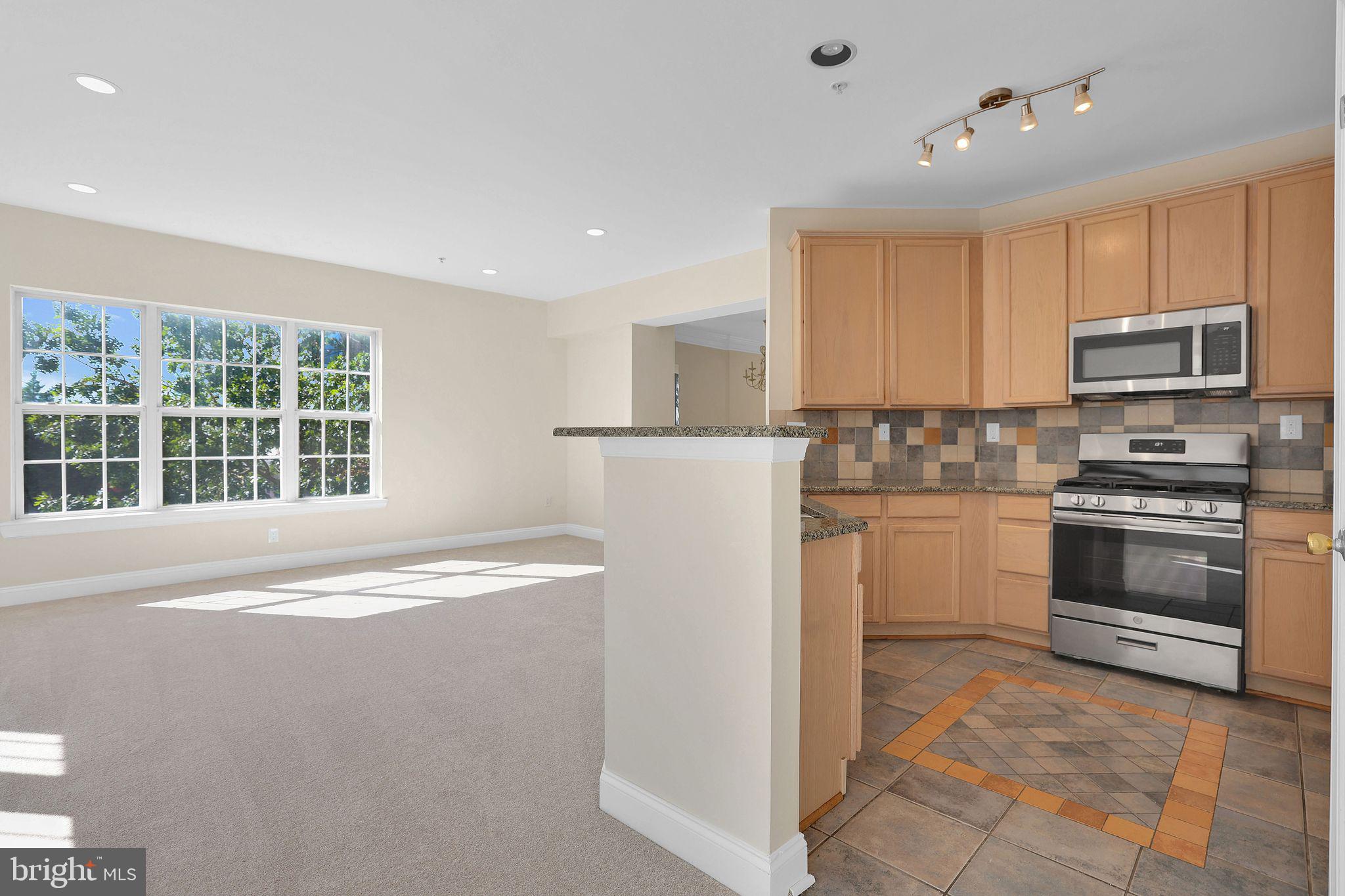 111 A Chevy Chase Street, Unit 111A Gaithersburg, MD 20878 - Photo 15 of 47 a kitchen with granite countertop a refrigerator and a stove top oven