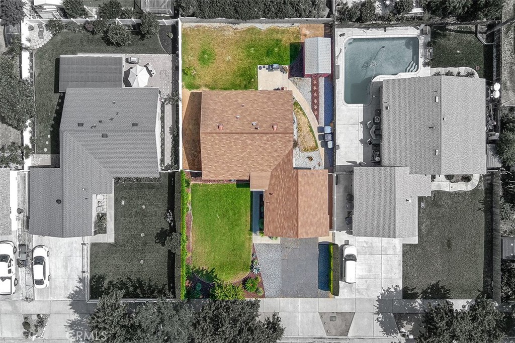 9595 Altadena Drive Riverside, CA 92503 - Photo 27 of 31 Aerial view of the property with shed.