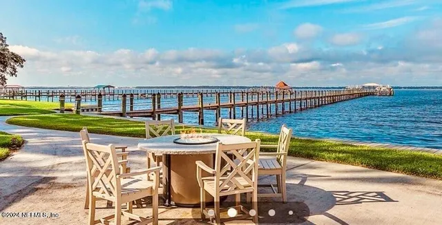 a view of swimming pool with a yard