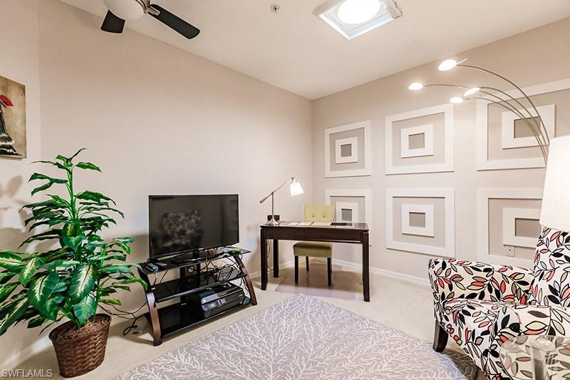 8135 Celeste Drive, Unit 4218 Naples, FL 34113 - Photo 20 of 37 Office area featuring carpet and ceiling fan