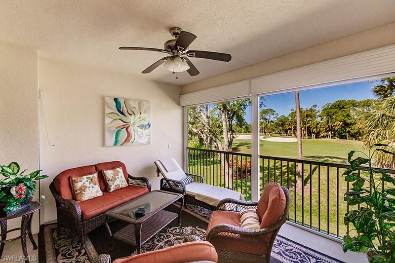 8135 Celeste Drive, Unit 4218 Naples, FL 34113 - Photo 34 of 37 Sunroom with ceiling fan