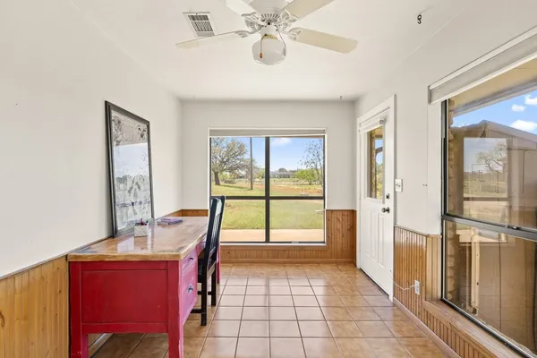 a very nice looking room with a large window