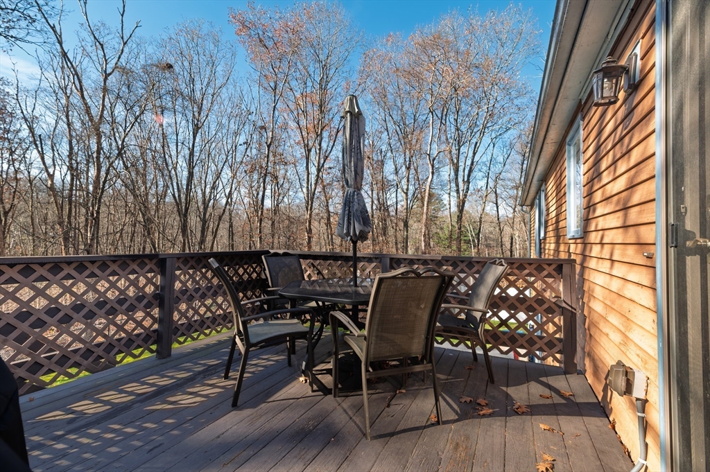 12 Hickory Road Millville, MA 01529 - Photo 31 of 41 a view of balcony with two chairs and a table