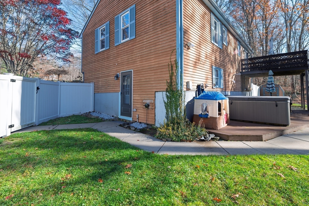 12 Hickory Road Millville, MA 01529 - Photo 36 of 41 a view of backyard with a barn and plants