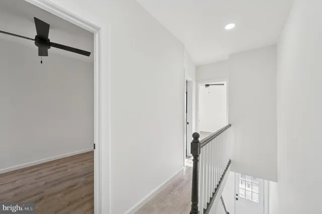 a view of a hallway with entryway