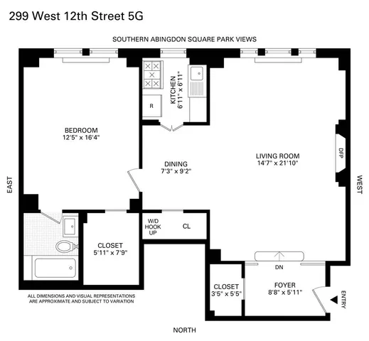 $2,850,000 | 299 West 12th Street, Unit 5G | West Village